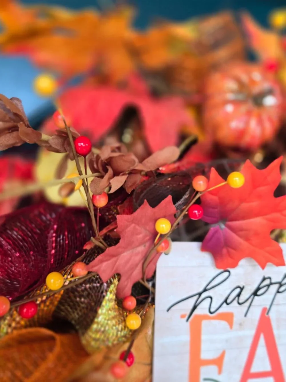 Happy Fall Y'all Autumnal Bounty Wreath